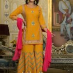 Ethnic Motifs Printed Sequinned Liva Straight Kurti1