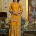 Ethnic Motifs Printed Sequinned Liva Straight Kurti3