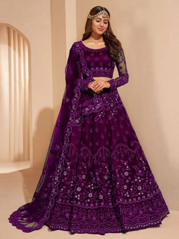 Embroidered Semi Stitched Lehenga Choli Under 500