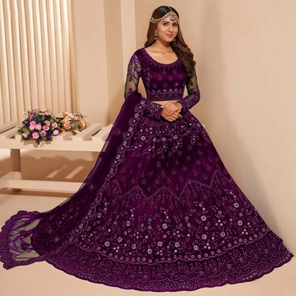 Embroidered Semi Stitched Lehenga Choli Under 500