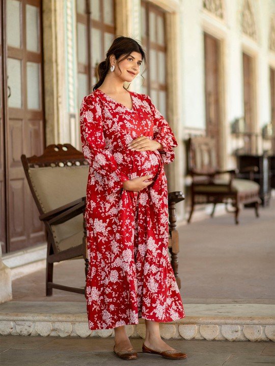 Maternity Cotton Maxi Dress Under 1000