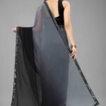 Self Design Chiffon Saree2