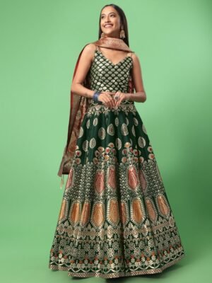 Woven Design Ready to Wear Lehenga & Unstitched Blouse With Dupatta