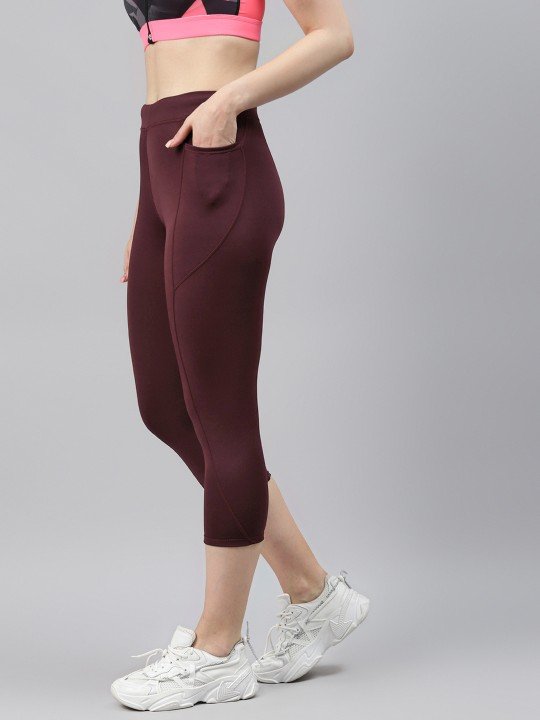 High Waist Training Tights Leggings With Side Pockets