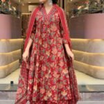 red anarkali kurta for weddings-1