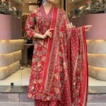 red anarkali kurta for weddings-3