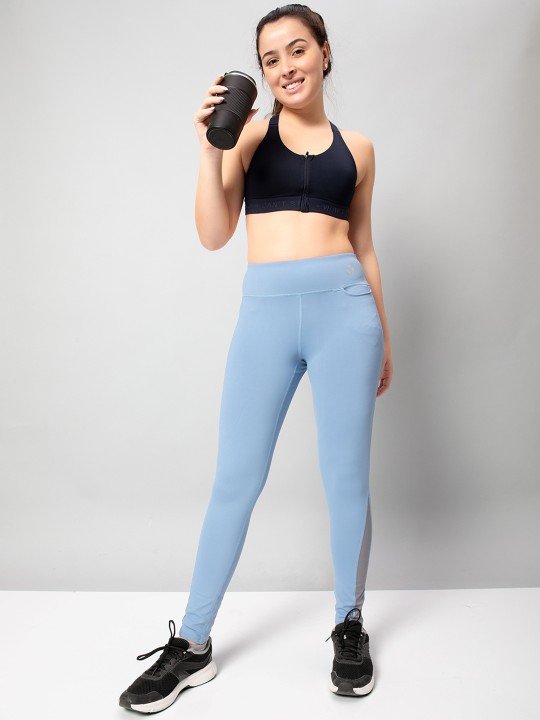 High-Rise Fit Sports Leggings with Side Pockets