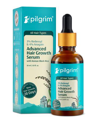 Pilgrim 3% Redensyl & 4% Anagain Hair Growth Serum for Thick & Healthy Hair (30 ml)
