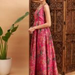 Pink anarkali kurta set