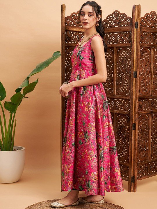 Pink Anarkali Kurta Set