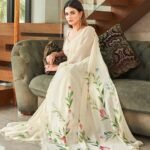 Ready To Wear Off White Floral Saree