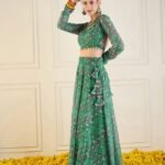 Ready to Wear Green Lehenga Online -2