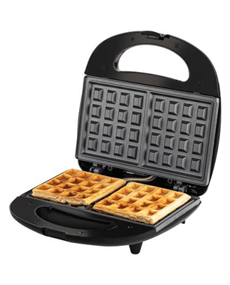 Russell Hobbs RST750WM 750W Waffle Maker with Non-Stick Coating, Cool-Touch, LED Indicators, Waffle (Black/Silver)