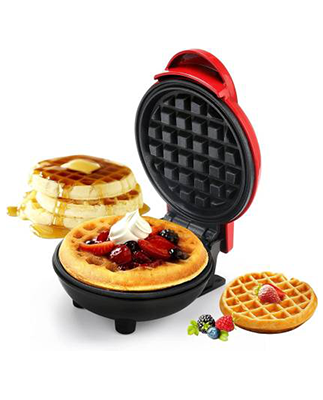 TASMAX Mini Waffle maker Stainless Steel Non-Stick Electric Iron Machine Waffle Maker