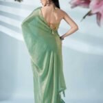 Two Tone Poly Chiffon Saree