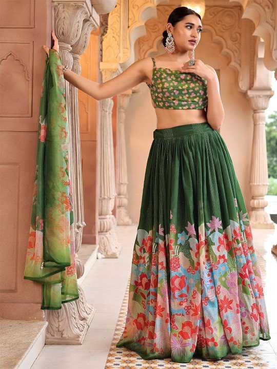 Green Lehenga Choli Women Online