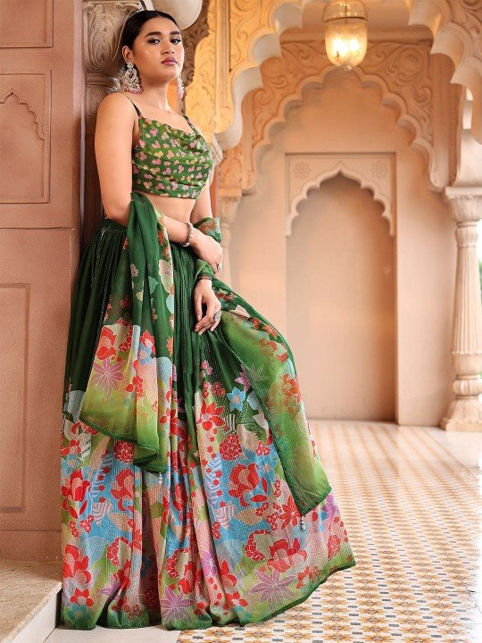 Green Lehenga Choli Women Online