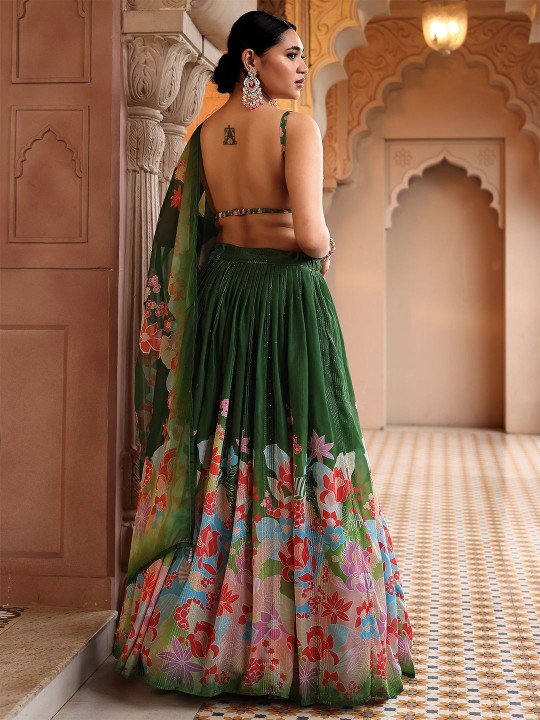 Green Lehenga Choli Women Online