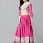 pink lehenga for women