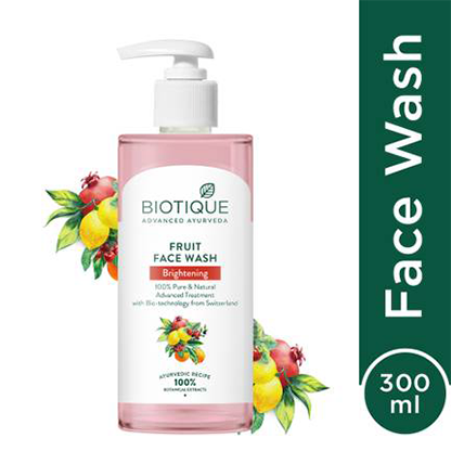 BIOTIQUE Fruit Brightening, Men & Women Face Wash | Best Skincare Products for Older Adults