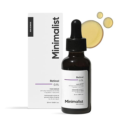 Minimalist Retinal 0.1% Face Serum | Best Skincare Products for Older Adults