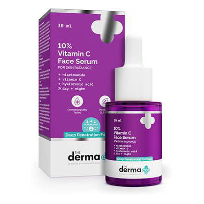 The Derma Co 10% Vitamin C Face Serum | With Vitamin C, 5% Niacinamide & Hyaluronic Acid