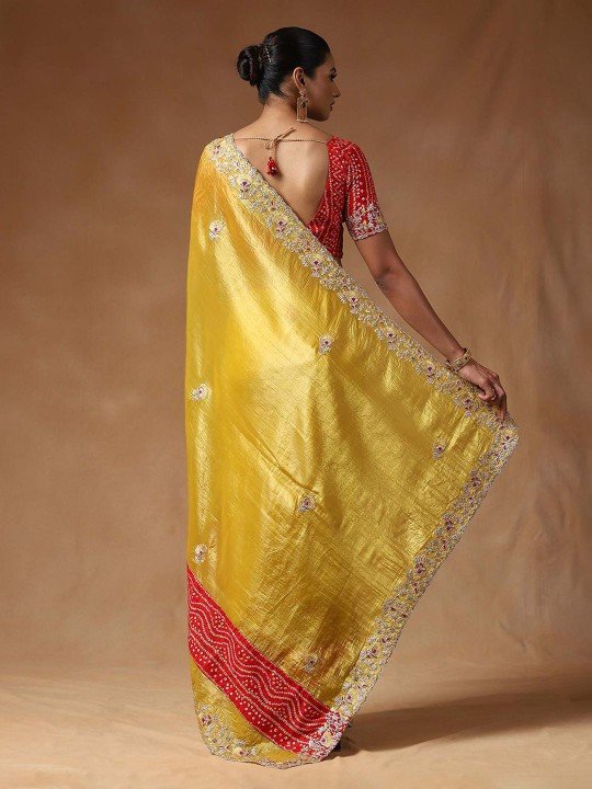 Saree Mall Floral Tissue Saree Online - Elegant & Timeless