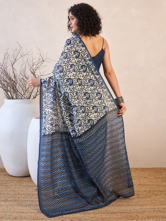 Ready to Wear Bandhani Designer Bagru Sarees