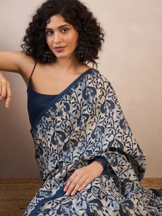 Ready to Wear Bandhani Designer Bagru Sarees