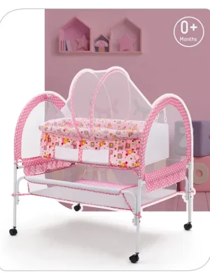 Babyhug Dream Time Cradle With Mosquito Net & Storage