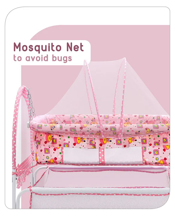 Babyhug Dream Time Cradle With Mosquito Net & Storage