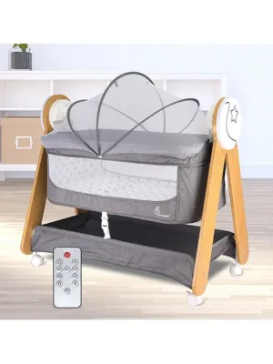 R for Rabbit Lullabies Woodsy Electric Cradle with Automatic Swing for Babies