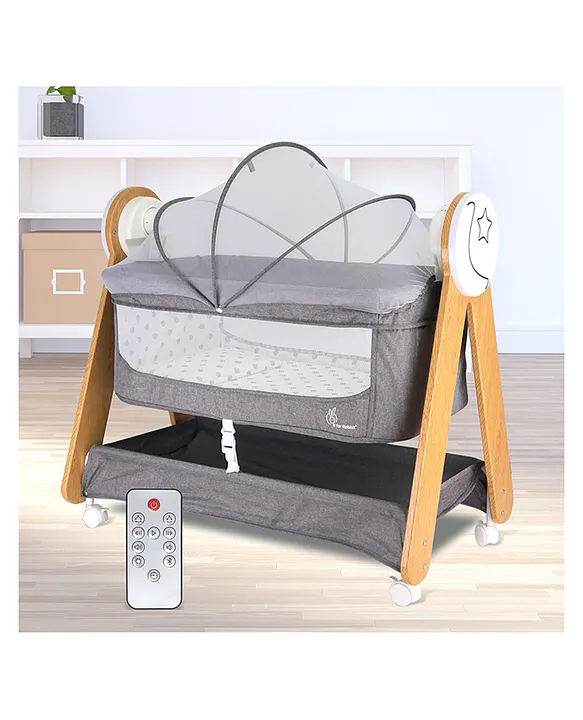 R for Rabbit Lullabies Woodsy Electric Cradle with Automatic Swing for Babies