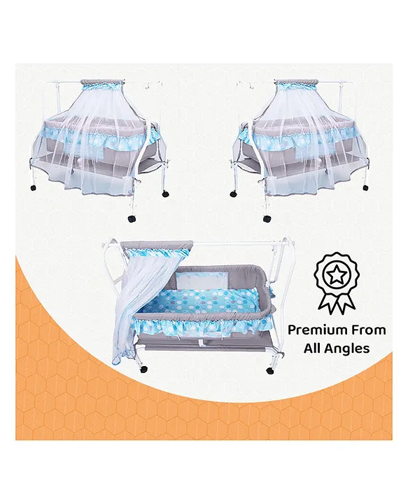 Kiddery Ares Cradle For Baby With Mosquito Protection Net