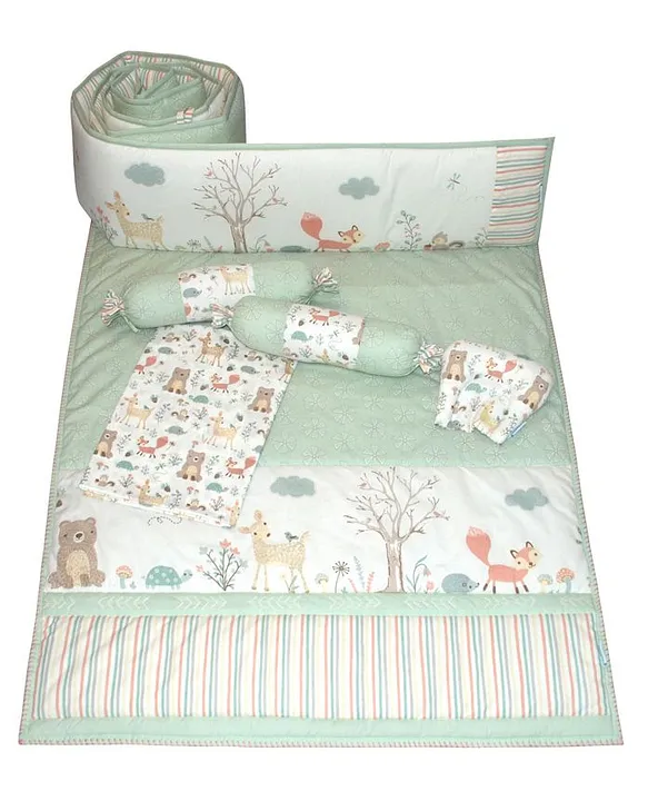 Abracadabra Woodland Friends Baby Bedding Set of 6 Pieces - Multicolor