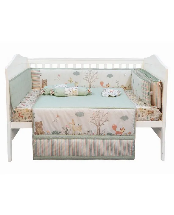 Abracadabra Woodland Friends Baby Bedding Set of 6 Pieces - Multicolor