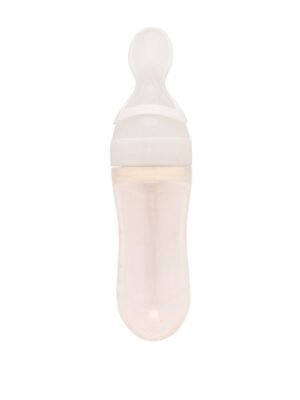 Baby Moo Kids White Squeeze Bottle Feeder With Dispensing Spoon