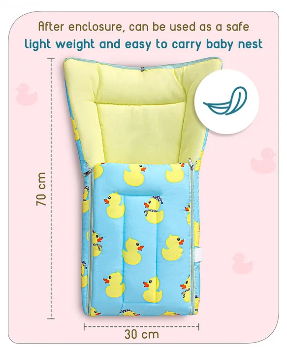 Babyhug Premium Bedding Super Save Combo Set of 3 Duck Print - Blue