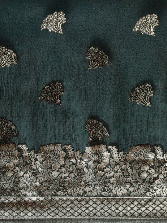 Anouk Rustic Woven Design Zari Pure Cotton Banarasi Saree