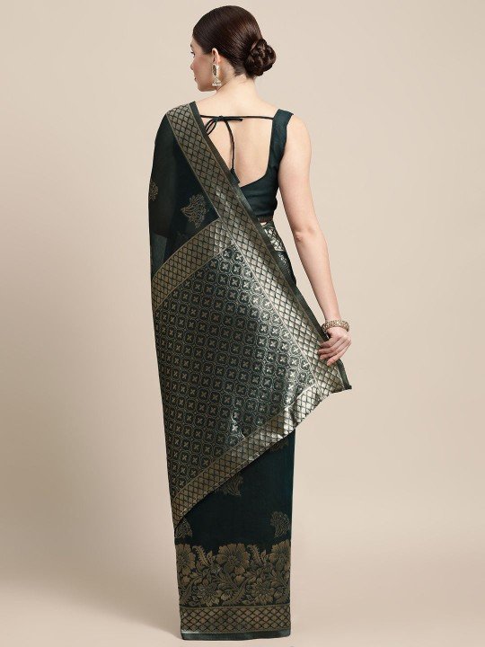 Anouk Rustic Woven Design Zari Pure Cotton Banarasi Saree
