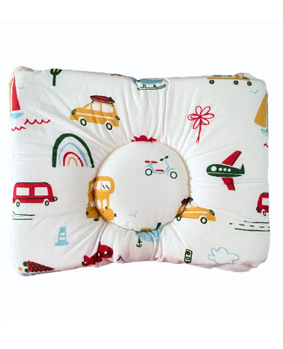 Elementary Premium Memory Foam Head Shaping Pillow Cars, Plane, Game Theme - Multicolor