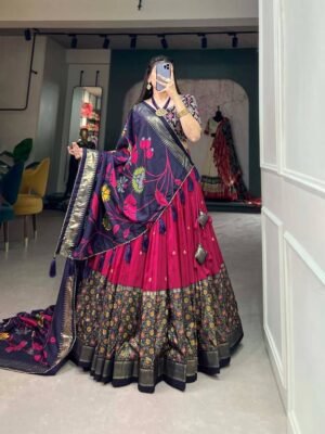 Pal Enterprise  Floral Print, Self Design Semi Stitched Lehenga Choli  (Multicolor)