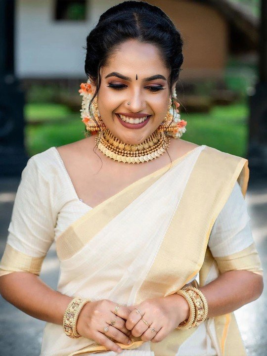 SUPERLAXMI Zari Silk Cotton Designer Kasavu Saree