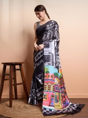 RACHNA Satin Ready to Wear Saree