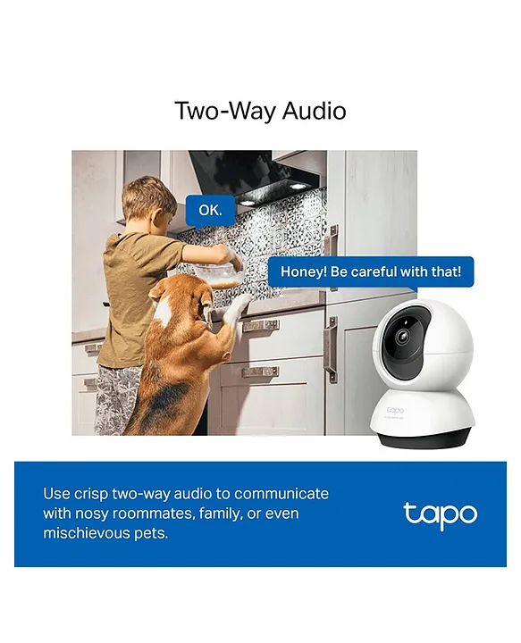 TP Link Pan/Tilt Smart AI 2K 4MP QHD 1440p Home Security Wi-Fi Camera