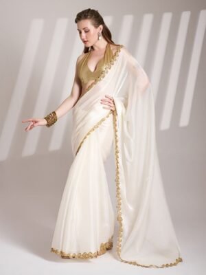Sequinned Organza Saree
