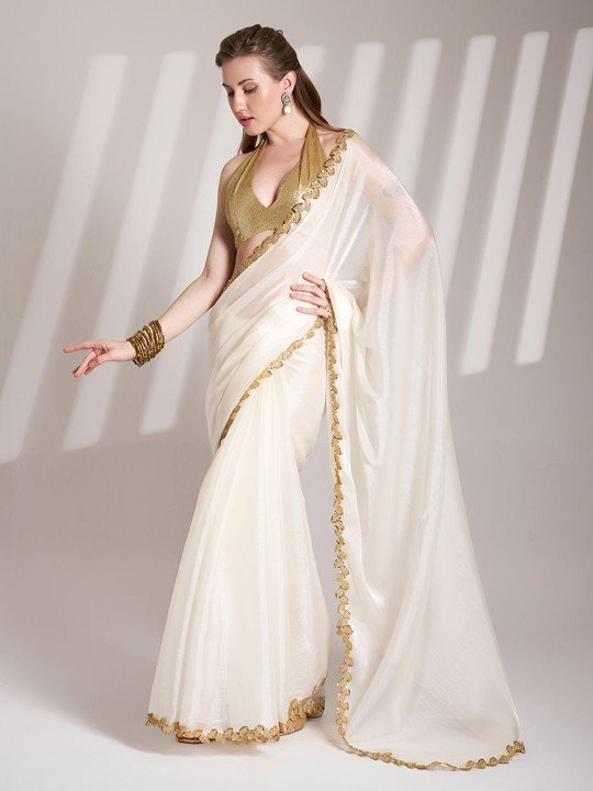 Sequinned Organza Saree