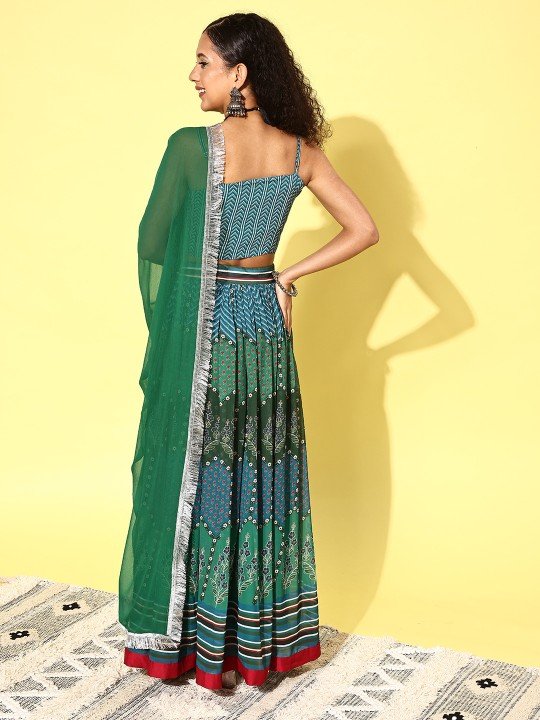 Varanga Printed Ready to Wear Lehenga & Blouse With Dupatta