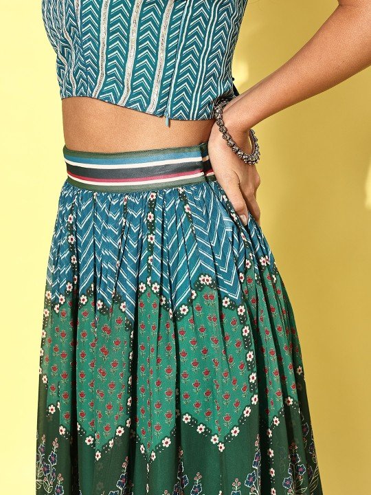 Varanga Printed Ready to Wear Lehenga & Blouse With Dupatta