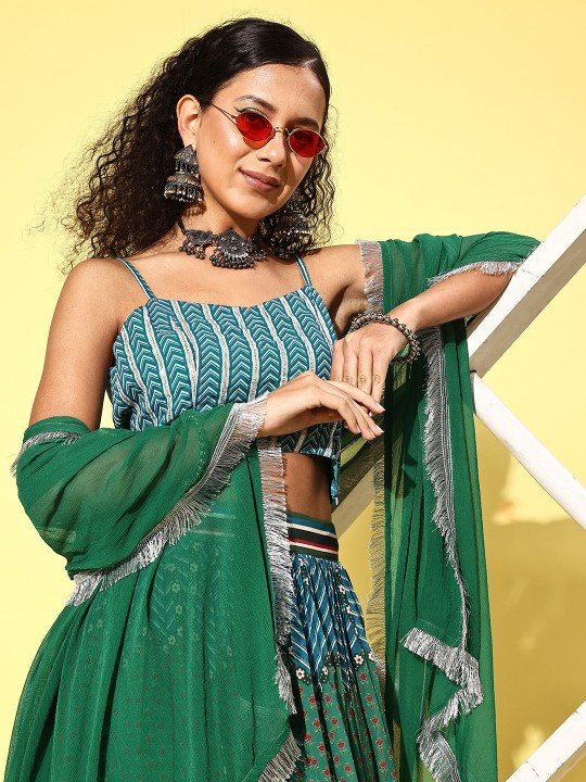 Varanga Printed Ready to Wear Lehenga & Blouse With Dupatta